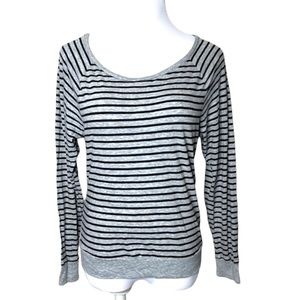 PINK VS Grey/Black Stripped Top Size XS